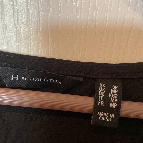 H by Halston size SP Black sleeveless hi low Maxi dress NWOT - Picture 5 of 6